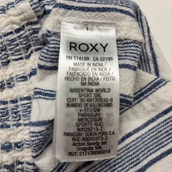 Roxy Oceanside Striped Navy and White Shorts - Picture 4 of 8